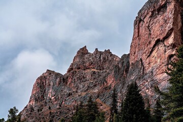 Morning mist in the Dolomites in South Tyrol, Italy.