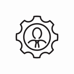 employee settings icon sign vector