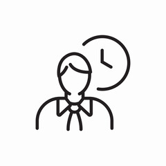 employee working time icon sign vector