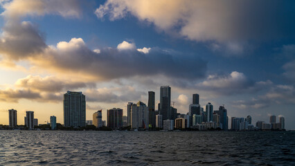 Miami Florida with clouds