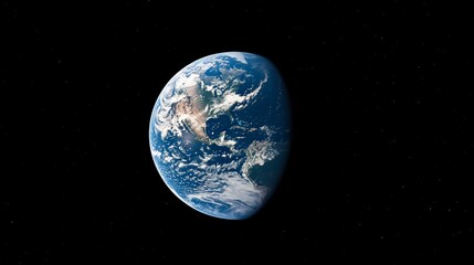 Obraz premium A stunning view of Earth from space, showcasing its blue oceans and white clouds.