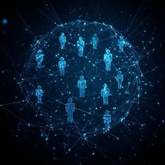 Global social network connection icon