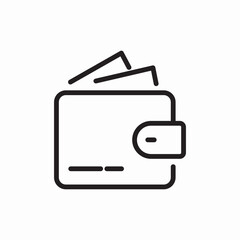 wallet money cash icon sign vector