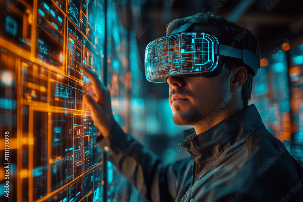 Poster Engineer explores augmented reality technology in a futuristic environment