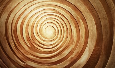 Abstract geometric ripple background with wooden texture. Concentric circles with a soft, glowing effect