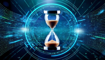 hourglass with sand and hourglass