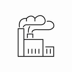 factory pollustion icon sign vector