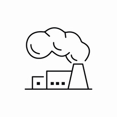 manufactory factory pollution icon sign vector