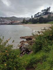 little beach by the castle 