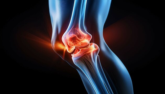 x ray of a human knee - Powered by Adobe