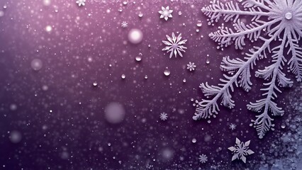 Fototapeta premium Intricate Frost on Windowpane, Purple Winter Wonderland