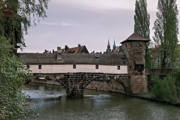 Fototapeta premium View of Nuremberg's old town, Germany.