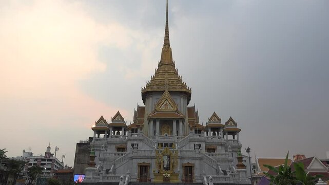 Bangkok, Thailand - January 23, 2018: Wat Traimit Temple in Bangkok, Thailand