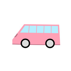 Flat car set. Flat design Colorful car illustrations with various shapes