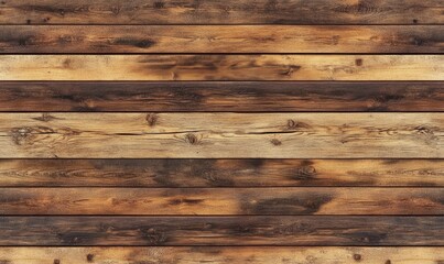 Obraz premium Seamless pattern of aged wooden planks with natural grain and texture, ideal for rustic or vintage design projects.