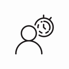 human time waiting icon sign vector