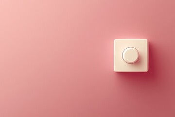 Minimalistic toggle switch on pink background for modern ui design