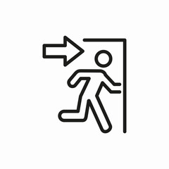 emergency exit icon sign vector
