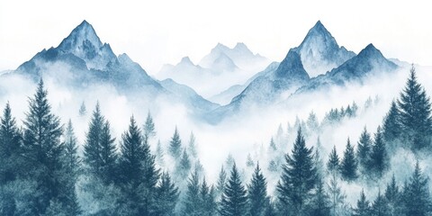 Fototapeta premium Mountain Range Landscape