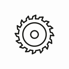 circular wood cutter icon sign vector