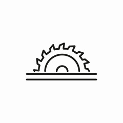 circular saw icon sign vector