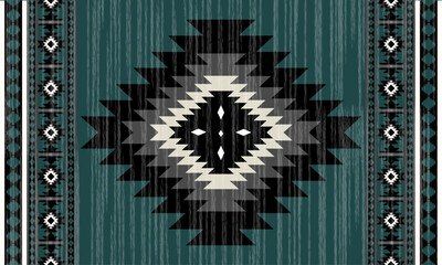 Navajo tribal vector seamless pattern. Native American ornament. Ethnic South Western decor style. Boho geometric ornament. Vector seamless pattern. Mexican blanket, rug. Woven carpet illustration