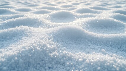 Fototapeta premium Pristine Snowdrift Texture, Delicate Crystals on Pink Background