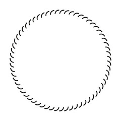 Round frame with geometric pattern for making stamps and patterns