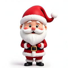 Fototapeta premium Chibi santa character white background