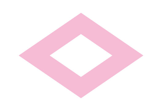 Abstract geometric frame rhombus shape