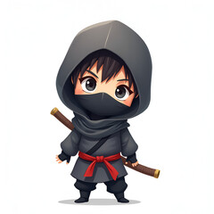 Obraz premium Cute Chibi Ninja Character