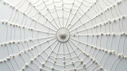 Intricate Spiderweb Pattern, Delicate Threads and Geometric Design