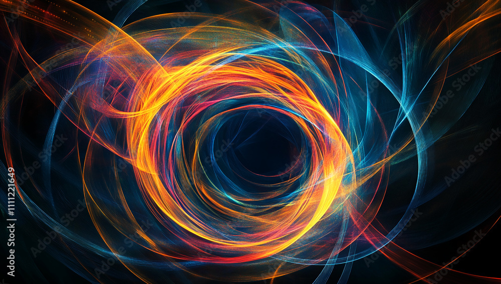 Fototapete vibrant swirl of colors in abstract design creating a dynamic visual experience