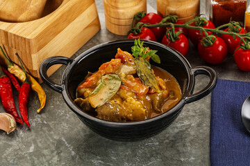 Yellow THai curry with beef