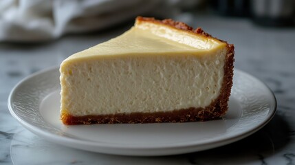 Slice of Classic Cheesecake