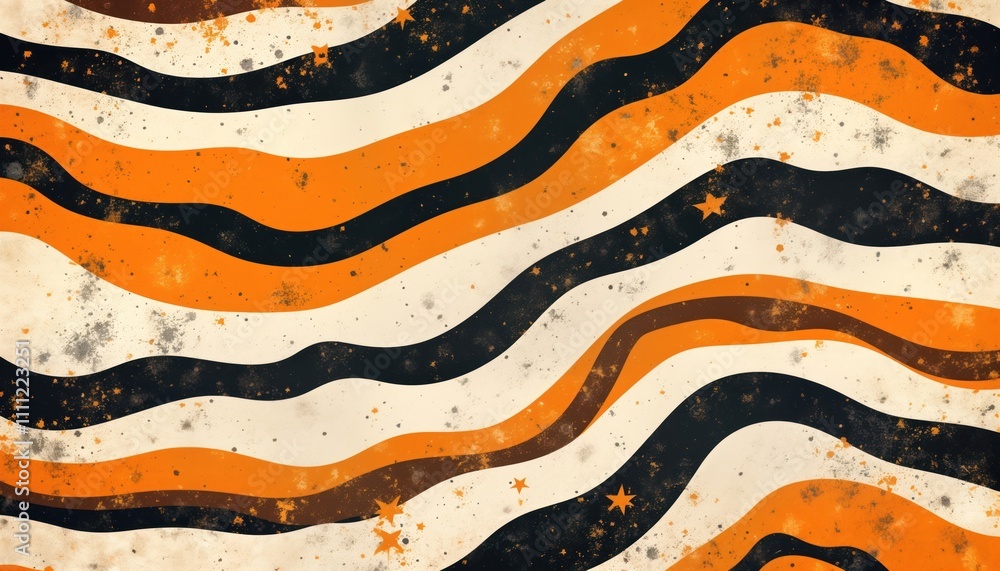 Aufkleber stylish tiger skin print background design for projects. abstract animal pattern with orange, black 