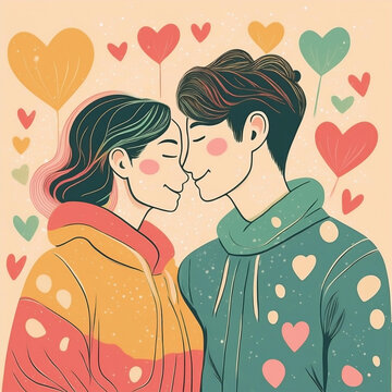 couple kissing