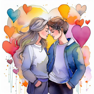 couple with heart