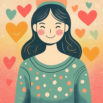 girl with heart