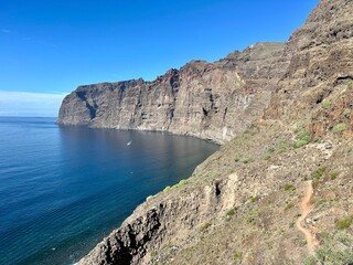 Majestic Cliffs Overlooking Deep Blue Ocean