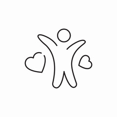 happy darling human icon sign vector