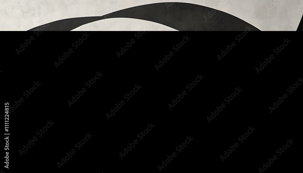 Poster abstract design featuring smooth curves and contrasting colors.