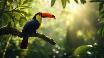 Fototapeta premium Toucan in the Rainforest