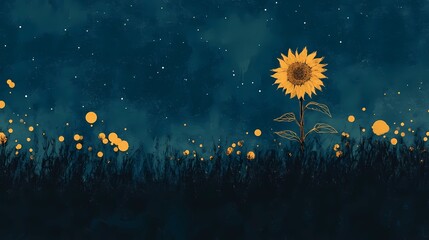 Fantasy-inspired night field image combining intricate pyrography details and digital techniques for a mystical and captivating design.