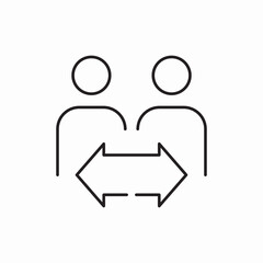 human safe distance icon sign vector