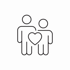 love darling couple icon sign vector