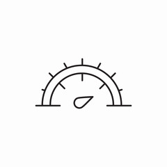 speedometer scale icon sign vector