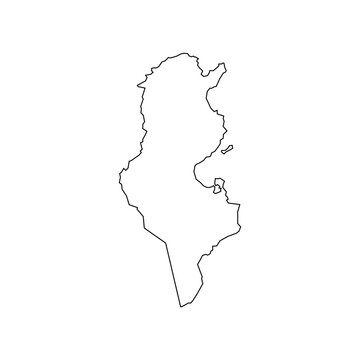 recommend clip art: tunisia map contour on white background. Map of tunisia. Vector illustration North Africa
