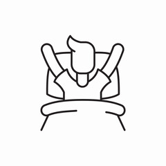 wake up man icon sign vector