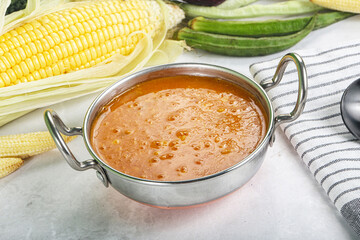 Vegan cuisine - hot tomato soup